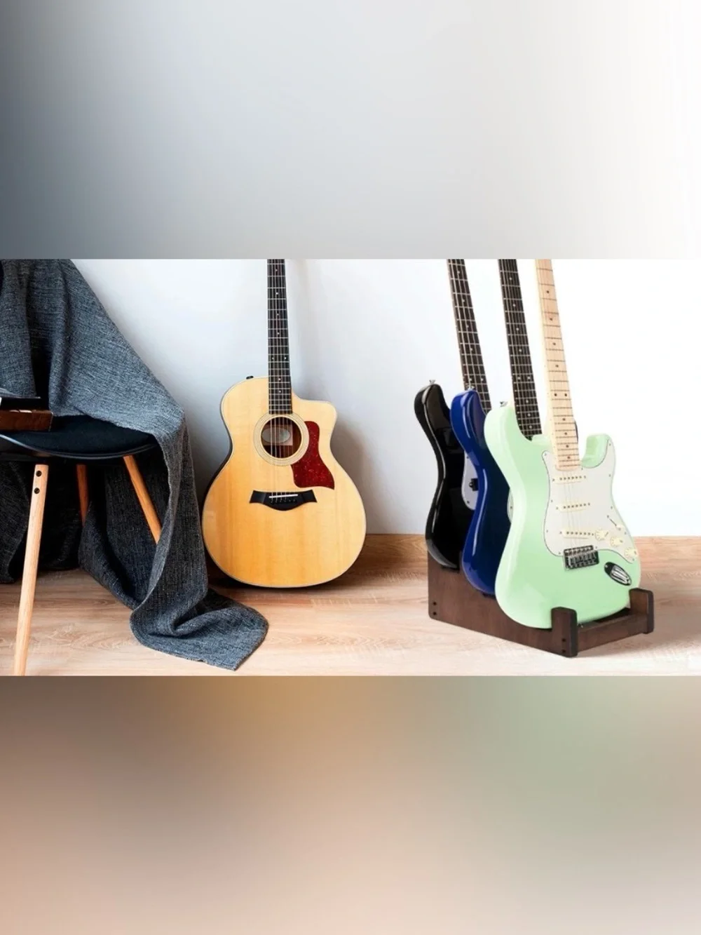 New Guitar Stand 3 Guitars Display Rack Guitar Rack - Picture 4 of 4